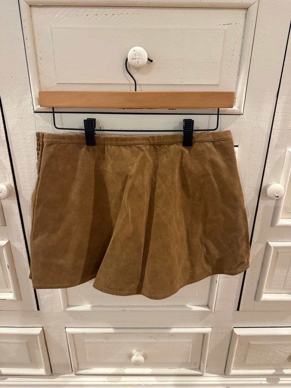 We The Free Suede Mini Skirt in Brown